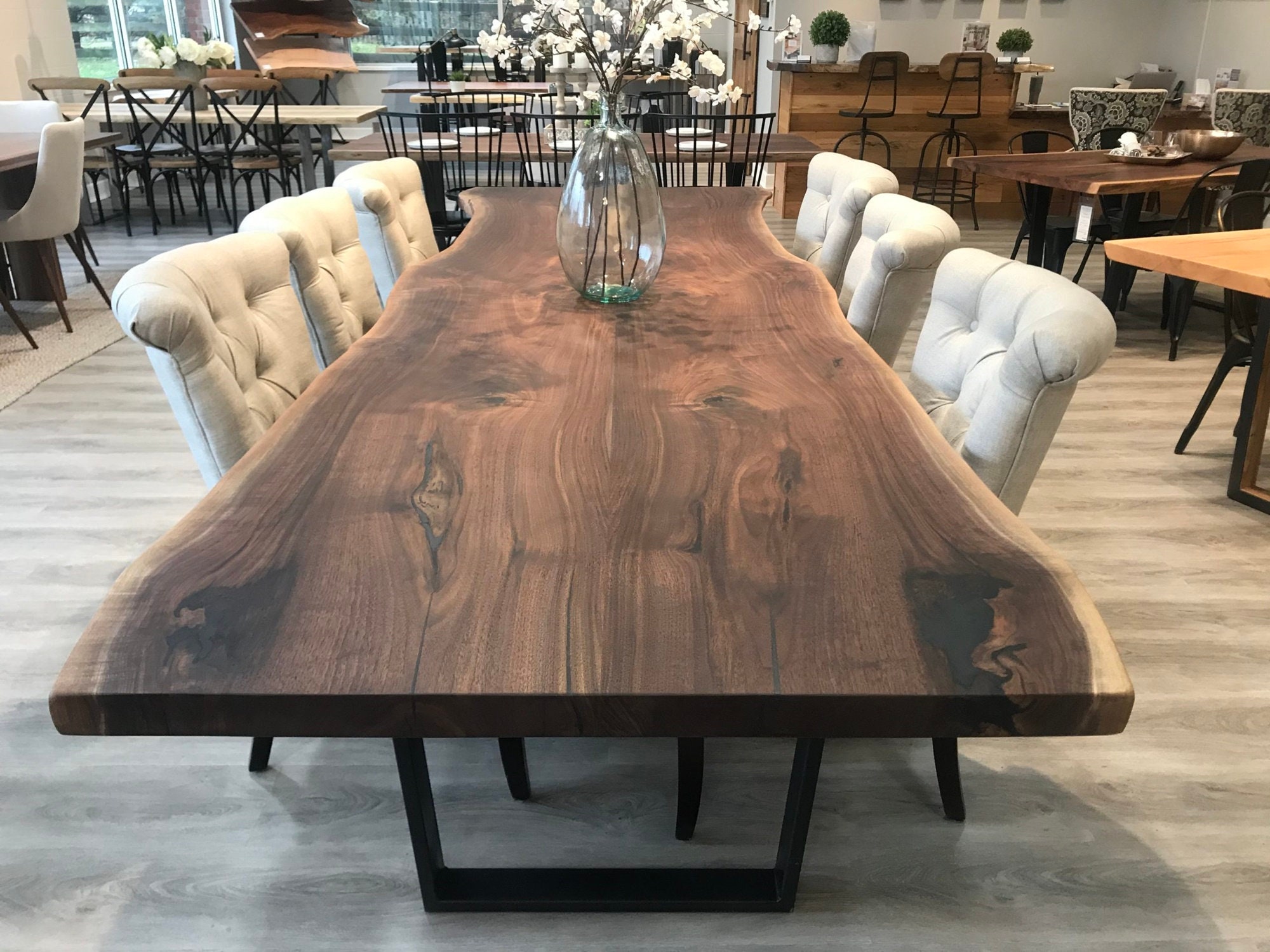 Live Edge Walnut Table, Live Edge Coffee Table , Solid American Black ...