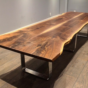 Custom Walnut Table, Handmade Table, Live Edge Table, Black Walnut Table, Walnut Table, Dining Table, Walnut Dining Table, Walnut Wood