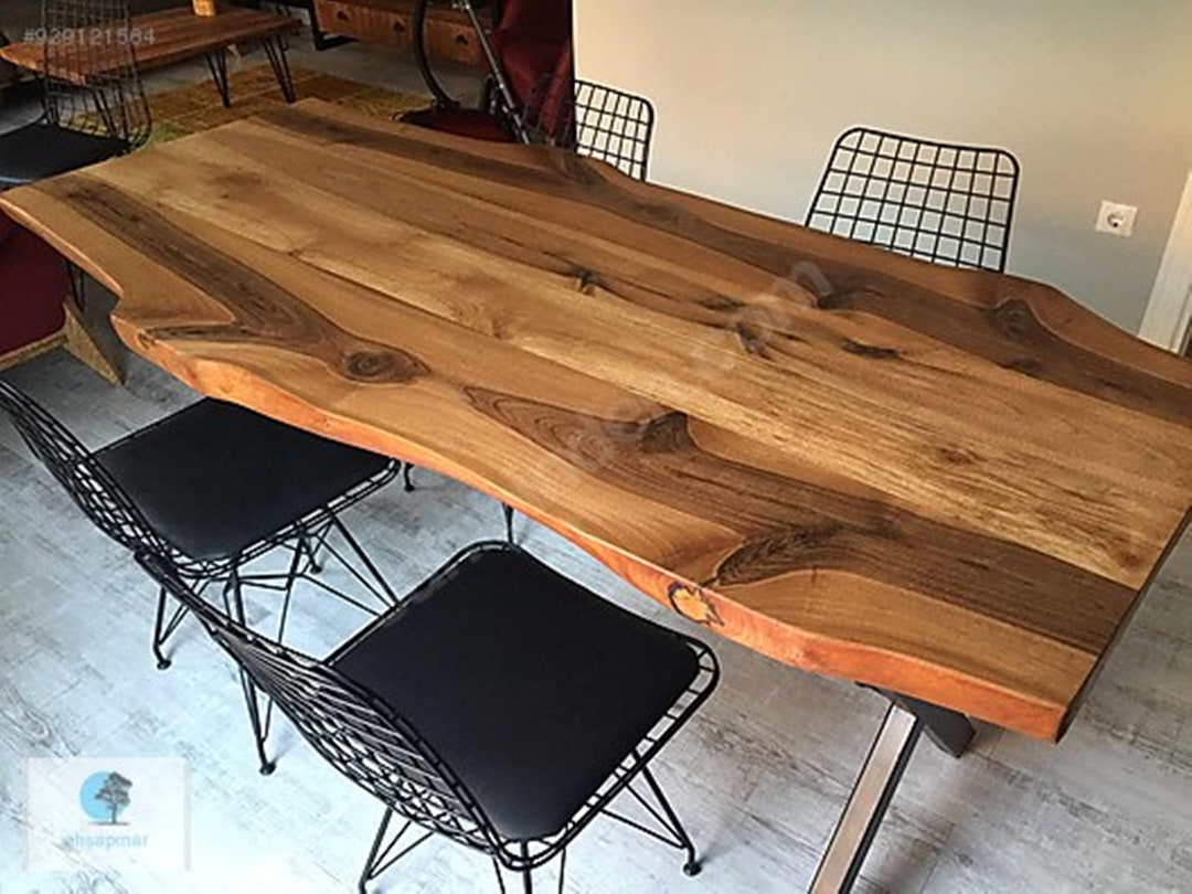 Live Edge Walnut Table, Live Edge Coffee Table , Solid American Black ...