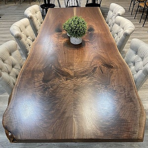 Black Walnut Table, Live Edge Dining table, Live Edge Table, Walnut Slab, Industrial Table, Walnut Table, Wood Table, Dining Table