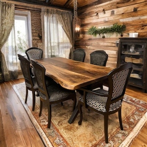 Black Walnut Table, Solid Wood Table, Handmade Dining Table, Custom Table, Dining Table, Walnut Wood, Live Edge Table