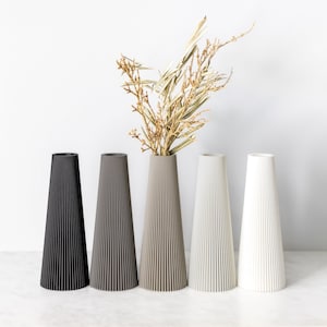 Vase AMSTERDAM decorative vase flower vase waterproof decoration dried flowers pampas grass cut flowers 3D printing image 1