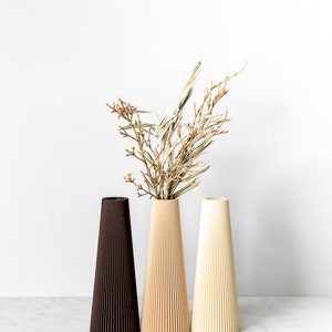 Vase AMSTERDAM decorative vase flower vase waterproof decoration dried flowers pampas grass cut flowers 3D printing image 4