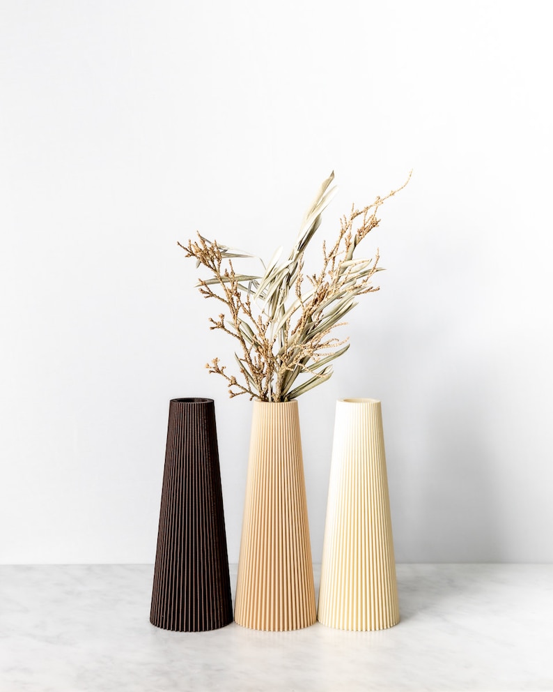 Vase AMSTERDAM decorative vase flower vase waterproof decoration dried flowers pampas grass cut flowers 3D printing image 4