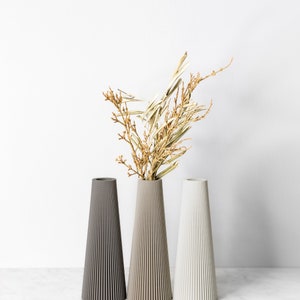 Vase AMSTERDAM decorative vase flower vase waterproof decoration dried flowers pampas grass cut flowers 3D printing image 3