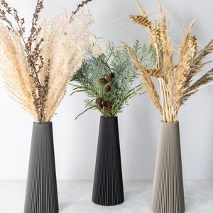 Vase AMSTERDAM decorative vase flower vase waterproof decoration dried flowers pampas grass cut flowers 3D printing image 5