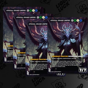 Atraxa, Grand Unifier MTG Proxy Full Art Custom Commander Cards for EDH/CEDH image 4