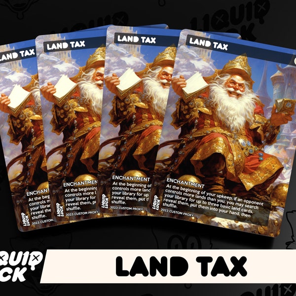 Land Tax MTG Proxy - Vintage Fantasy Art Style Full Art Custom Commander Cards for Magic | Perfect for EDH/CEDH