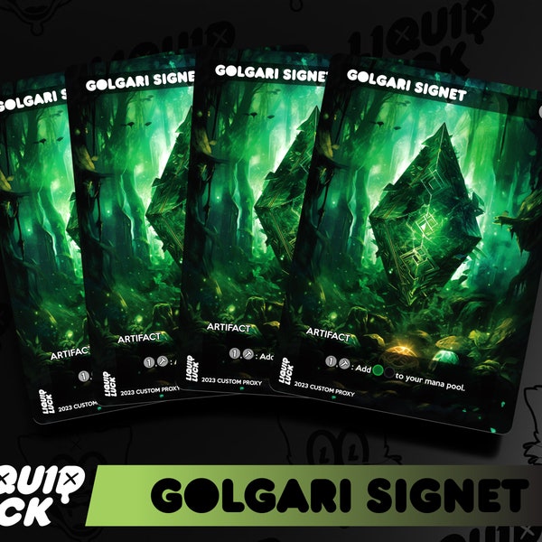 Golgari Signet MTG Proxy - Vintage Fantasy DnD Art Style Custom Proxies - Perfect for Commander, EDH/cEDH / Altered Art Proxy Cards