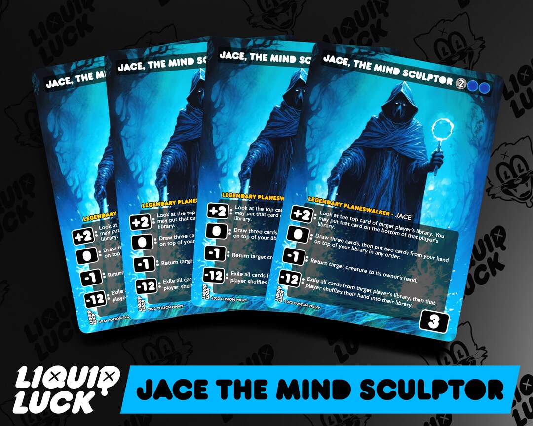 Jace, the Mind Sculptor MTG Proxy Re-imagined Vintage Fantasy Dnd Art ...