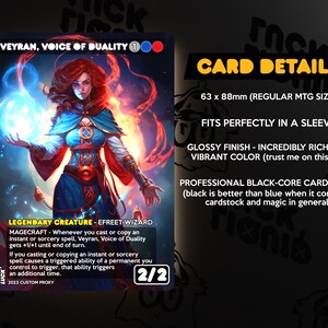 Veyran, Voice of Duality MTG Proxy Vintage Fantasy Dnd Art Style Custom ...