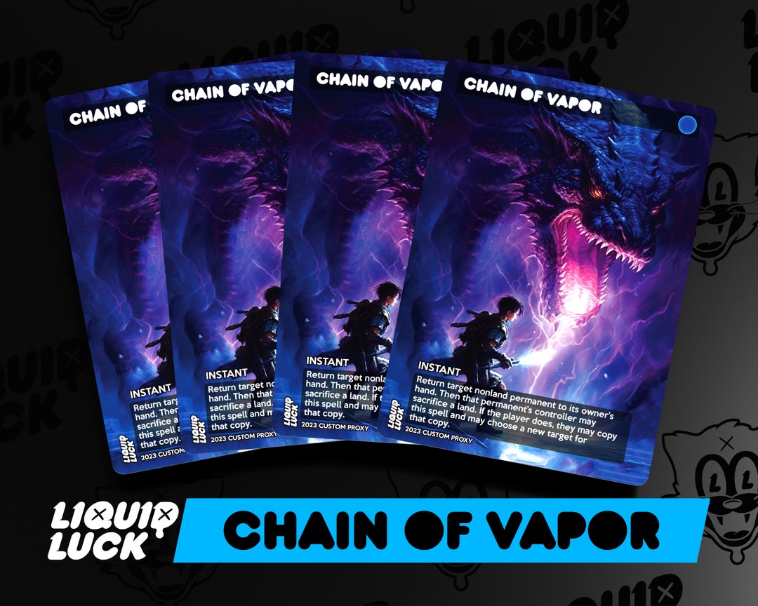 Chain of Vapor MTG Proxy Reimagined Vintage Fantasy Art Style Custom