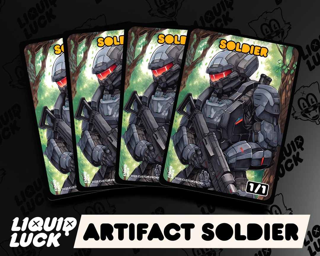 1/1 Artifact Soldier MTG Tokens Full Art Custom Tokens / Commander