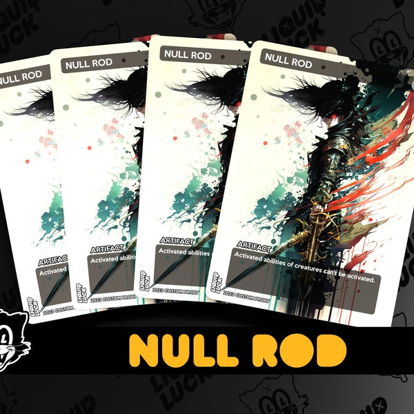 Null Rod MTG Proxy - Full Art Anime Watercolor Custom Commander Cards for EDH/CEDH