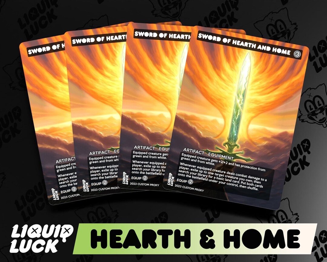 Sword of Hearth & Home MTG Proxy Futuristic Vintage Scifi Fantasy Art
