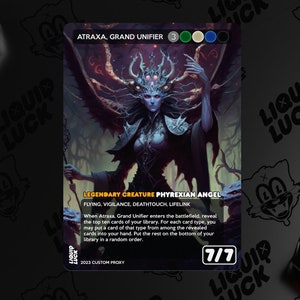 Atraxa, Grand Unifier MTG Proxy Full Art Custom Commander Cards for EDH/CEDH image 7