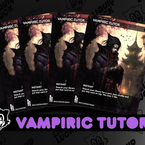 Vampiric Tutor MTG Proxy - Full Art Custom Commander Cards for EDH/CEDH