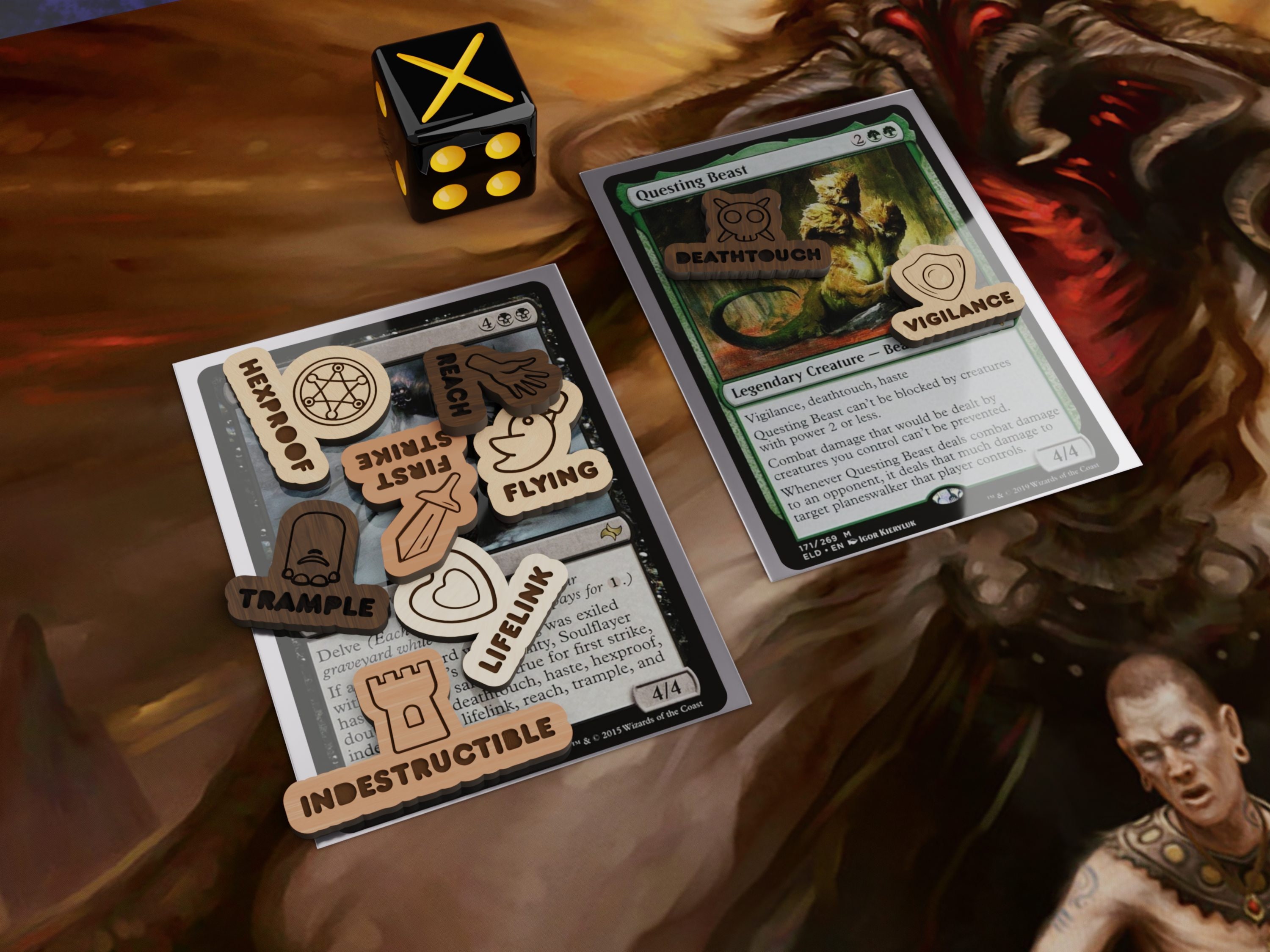 MTG Counters Ability &amp; Status Counters maple Mtg Tokens - Etsy