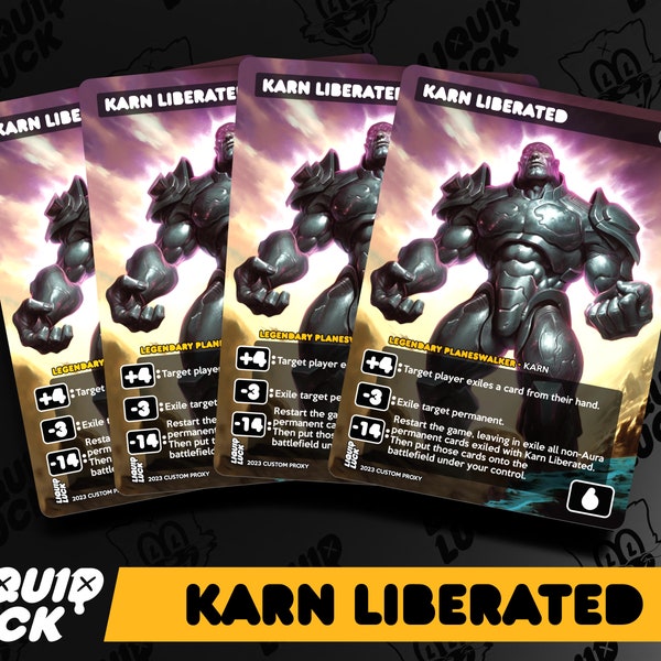 Karn Liberated MTG Proxy - Re-Imagined Vintage Fantasy Art Style Custom Altered Proxies - Perfect for Commander /// Karn Planeswalker