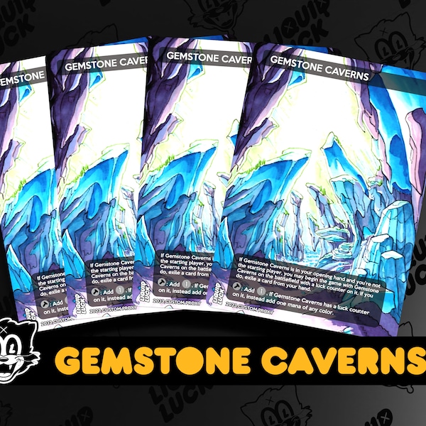 Gemstone Caverns MTG Proxy - Full Art Custom Mtg Commander Proxy