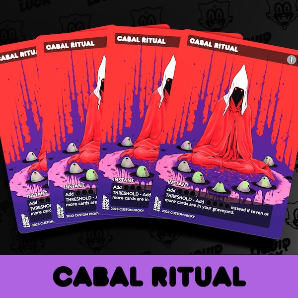 Cabal Ritual MTG Proxy - Psychedelic Gungecore Art Style Full Art Custom Commander Cards for Magic | Perfect for EDH/CEDH