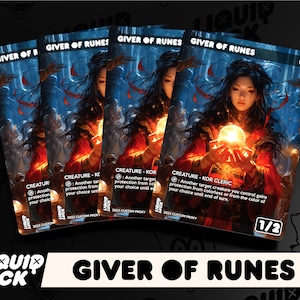 Giver of Runes MTG Proxy - Vintage Fantasy Art Style Full Art Custom Commander Cards for Magic | Perfect for EDH/CEDH