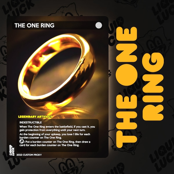 The One Ring - Full Art Custom Mtg Commander Proxy