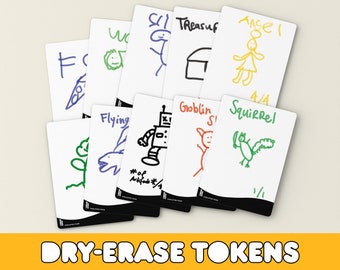 Dry-Erase Tokens for MTG, One Piece, Pokemon, or Any TCG/Board Games | Life Counter, Infinite Possibilities | Great Gift for any Gamer