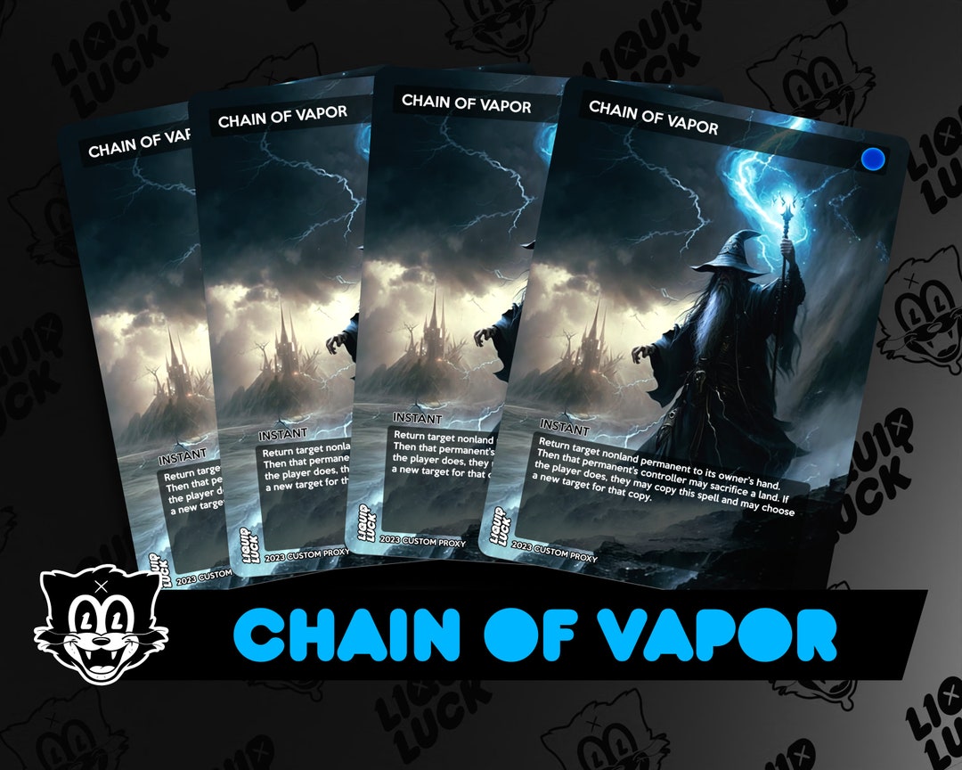 Chain of Vapor Full Art Custom Mtg Commander Proxy/playtest Card Etsy