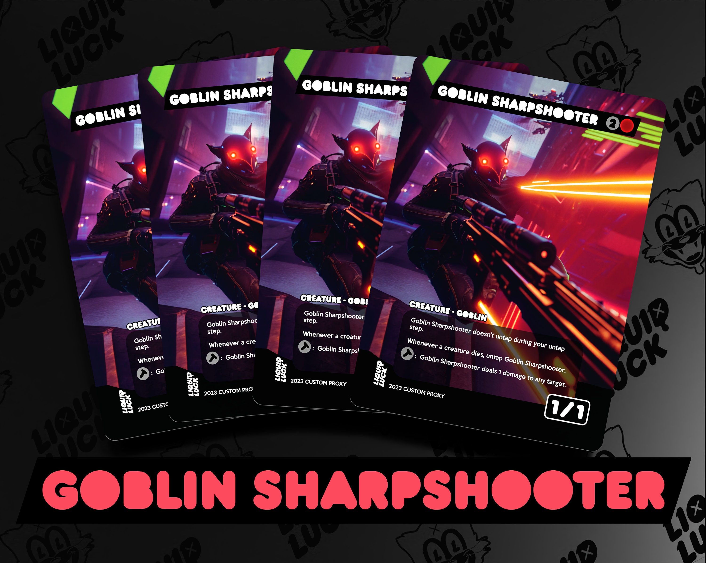 Goblin Sharpshooter MTG Proxy Full Art Custom Mtg Commander Etsy