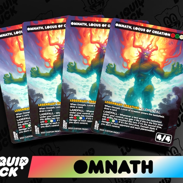 Omnath Serious MTG Commander EDH Deck - Omnath, Locus Of Creation 100-Card  Landfall Custom Deck Exploration Mtg