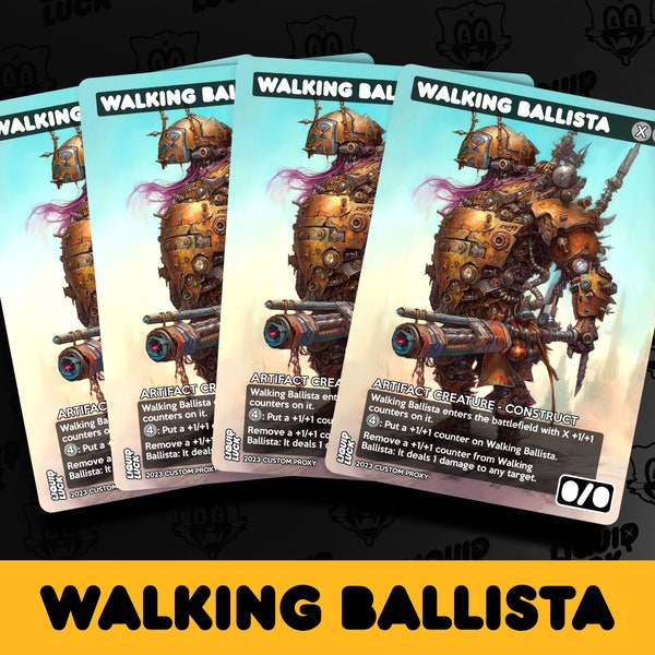 Walking Ballista MTG Proxy - Vintage Fantasy Art Style Full Art Custom Mtg Commander Proxy for EDH/cEDH