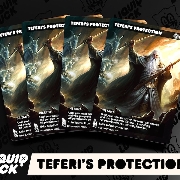 Teferi's Protection MTG Proxy - Full Art Anime Custom Commander Cards for EDH/CEDH
