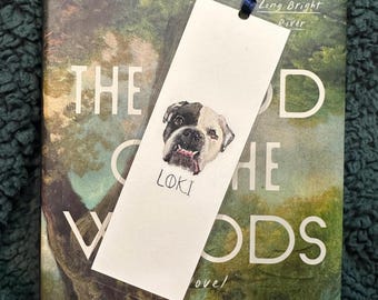 Custom Hand Painted Pet Portrait Bookmark – Personalized Gift