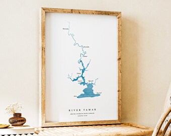 Custom Watercolour River - Lake - Body of Water Print - For any body of water you love