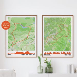 Personalised Route Map Print | Custom Run, Ride, Hike Art