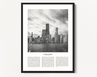 Chicago Skyline Art Print: Willis Tower & City History (Digital Download)
