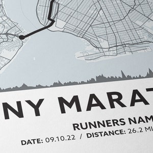 Any Marathon, Strava Route, Tracked Run Personalised Cycling, Walking or Running Custom Marathon Route Map Print Half Marathon image 10