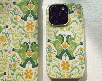 Funda para teléfono móvil personalizada, Universal, hecha a mano, estilo nórdico, Pony y flores, iPhone 15, 14, 13, 12, 11, regalo de cumpleaños creativo Retro