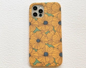 Custom Universell Handgemacht französischer Stil schönes Gänseblümchen iPhone 15 14 13 12 11 Handyhülle Kreatives Geburtstagsgeschenk Retro