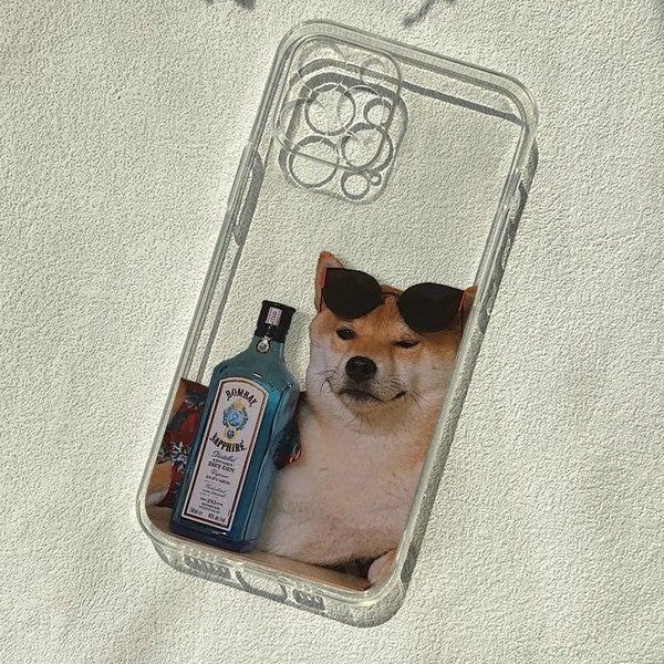 Funda universal personalizada para teléfono anticaída iPhone creativo 14 13 12 11 SE personalizado Cool Puppy Dog