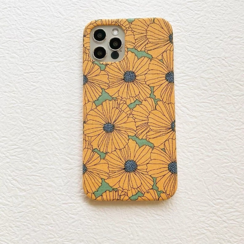 Coque de téléphone universelle personnalisée, Style français, belle marguerite, faite à la main, pour iPhone 15 14 13 12 11, cadeau d'anniversaire créatif rétro image 1