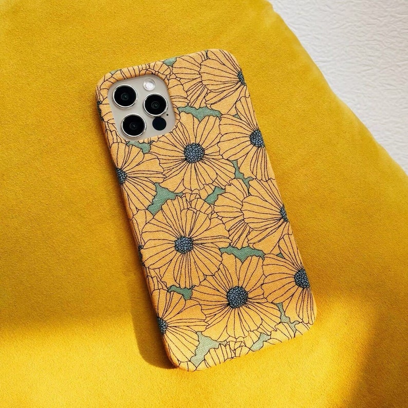 Coque de téléphone universelle personnalisée, Style français, belle marguerite, faite à la main, pour iPhone 15 14 13 12 11, cadeau d'anniversaire créatif rétro image 4