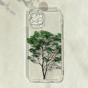Custom Universal Anti-fall Phone Case Creative iPhone 14 13 12 11 SE Personalized Lush Tree image 3