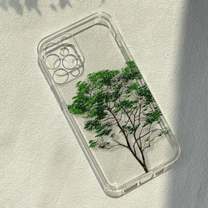 Custom Universal Anti-fall Phone Case Creative iPhone 14 13 12 11 SE Personalized Lush Tree image 2