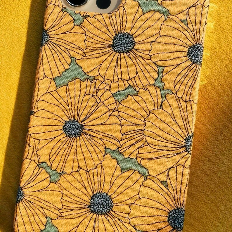 Coque de téléphone universelle personnalisée, Style français, belle marguerite, faite à la main, pour iPhone 15 14 13 12 11, cadeau d'anniversaire créatif rétro image 5