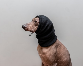 Dog Winter Custom Fleece Ear Warmer Pitbull Handmade Hat Winter Snood Dog CUSTOM-MADE Hood Dog Fleece Warmer Fleece Dog Hat Xolo Scarf