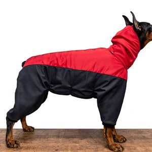 Doberman Pinscher Winter Full Body Jacket Custom Made Dog Pet Snowsuit Dog Coat Full Body Suit Dog overall Waterproof Coat for Dog ANY BREED