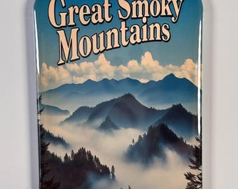 Great Smoky mountains Magnet, Smoky mountains magnet, national park magnet