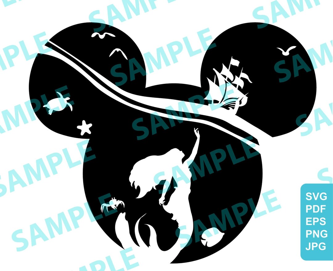 Little Mermaid Black Ariel Mermaid Clipart the Little - Etsy